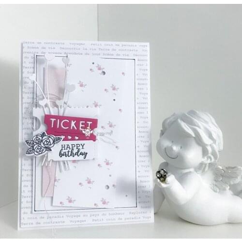 New Travel ticket decoration metal Cutting Dies Stencils DIY Scrapbooking Paper/photo Cards Embossing Dies