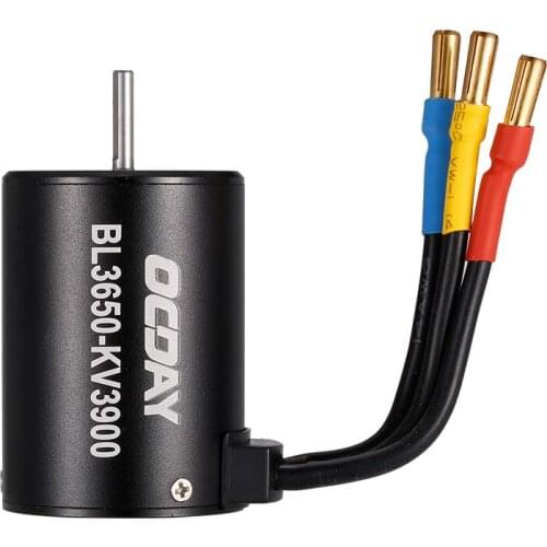 OCDAY 3650 3900KV Brushless Sensorless Motor with 60A Waterproof ESC for 1/10 RC Car Truck