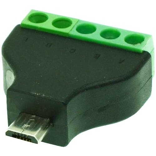 1pcs Micro USB male to screw connector USB plug with shield connector Micro male Jack Micro USB male to screw terminal block