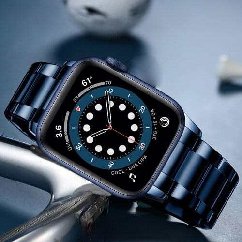 For apple watch 6 5 4 se band 44mm 40mm Solid Stainless Steel strap for iwatch bands 3 42mm 38mm Business Replacement correa