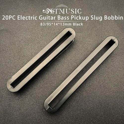 20PCS Slug Bobbin for Electric Guitar Bass Pickup Slug Bobbin Bass Guitar Parts 83/95*14*13mm Black