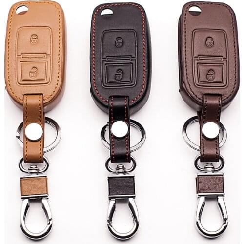 Car styling , leather cover wallet key remote case 2 Button For VW Amarok Polo Golf MK4 MK5 Bora Jetta Seat Altea Alhambra