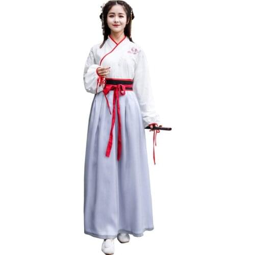 Classic Hanfu Chinses Traditional Dance Costume Women Tang Dynasty Cosplay Performance Clothes Oriental Festival