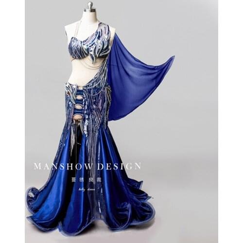 2019 new Belly dance costume female sexy suit sequin embroidery high-end custom Competition/Performance woman costume