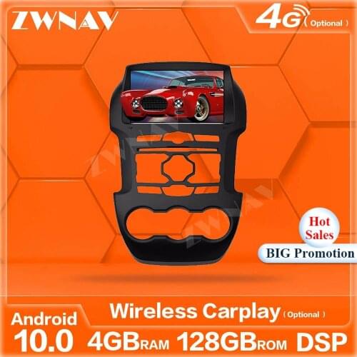 128GB Carplay Android 10 Screen Player For Ford Ranger 2011 2012 2013 2014 Car GPS Navi Auto Audio Radio Music Stereo Head Unit