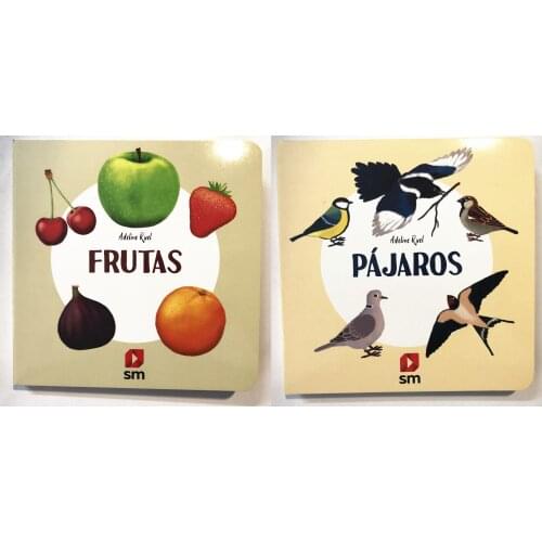 4 books Parent Child Kids Toddler Baby Spanish Book Early Education Enlightenment Cute Picture Reading 3D Cardboard Book Age 3