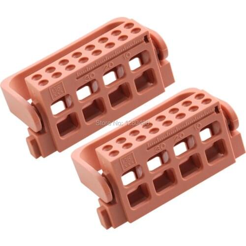 2 Pcs Dental 16 Holes Endo Dispenser Endodontic File Drill Orange Stand Holder Autoclavable Dental Lab Instrument Dentist Tool