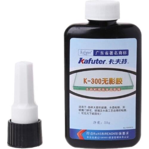 50ml UV Glue UV Curing Adhesive K-300 Transparent Crystal and Glass Adhesive with UV Flashlight