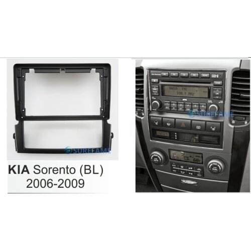 9 inch Car Fascia Radio Panel for KIA SORENTO 2006-2009 Dash Kit Install Facia Console Bezel Plate 9inch Trim Adapter Cover