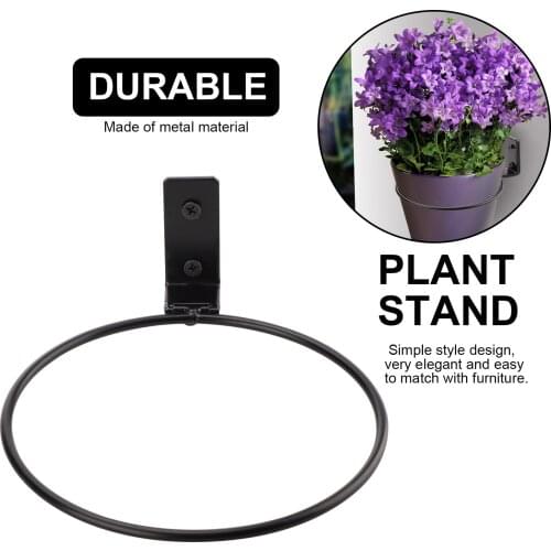 Plant Holder Stand Ring For Balcony Home Garden Yard Iron Wall Mount Metal Heavy Duty Hanging Flower Plant Pot Storage Rack