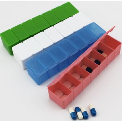 Travel Pill Box Holder Weekly Medicine Storage Organizer Container Drug Tablet Dispenser Independent Lattice Plastic Pill Case