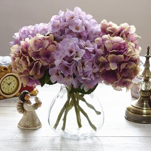 HOT Hydrangea Flowers DIY Gift Wedding Christmas Decor for Home Handmade Hydrangea Dried Flowers NDS