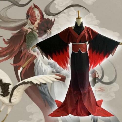 Game Identity V Cosplay Costumes Hunter The Geisha Michiko Cosplay Costume Manchurian Crane Skin Uniforms Red Dresses Adult