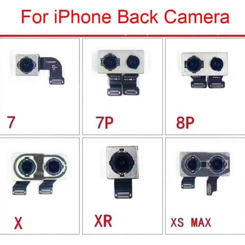 Original Camera For iphone 4S 5S 6 6s 7 8 Plus Back Camera Rear Main Lens Flex Cable Camera For iphone X XR XS MAX 11 PRO Camera