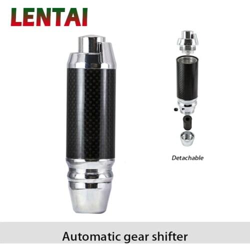 LENTAI For Skoda octavia a7 a5 BMW e46 e39 e90 e60 e36 f30 f10 e30 1Set Carbon Fiber Car Gear Shift Shifter Lever Knob Button