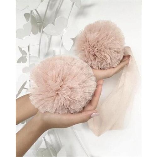 Hot Nordic Court Mosquito Net Yarn Ball Wall Decorative Kids Room Round Ball Christmas Best Gifts For Baby Crib Decor Photo
