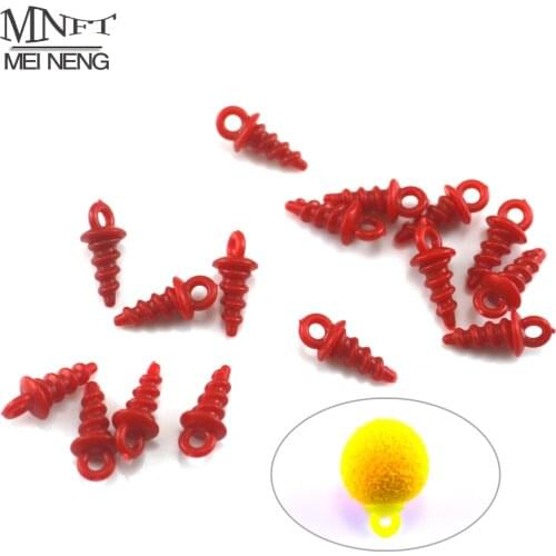 MNFT 30Pcs/bag Carp Fishing Bait Screw Connection Carp Popup Pegs Rig Stopper Pop Up Bait Plastic Accessories White Red Yellow