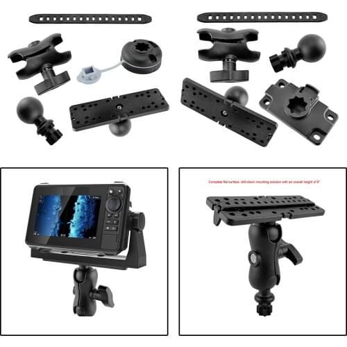 360 Degree Swivel Boat Fish Finder Mount Electronics GPS Mounting Holder Plate for Fishing Boat, Kayak