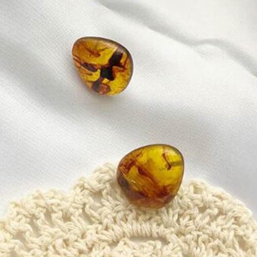Non Pierced Resin Water Drop Earrings For Women Simple No Piercing Ear Jewelry Clip On Earrings Cuff Earring arete