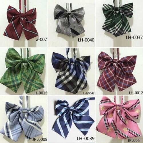 New 2021 JK Uniform Bow Tie Embroidery Japanese/korean School Uniform Accessories Bow-knot Tie Design Cravat Necktie Adjustable