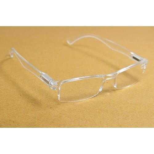 FIVE PAIRS Spring leg strachable new fashion plexi glass transparent reading glasses +1 +1.5 +2 +2.5 +3 +3.5 +4