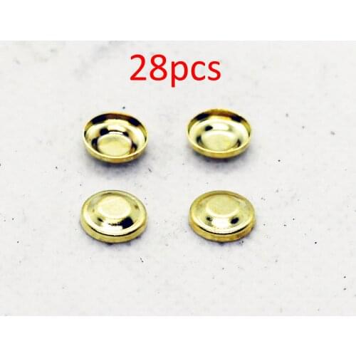 28 Pieces Battery Cap Contact Flat Teminal Battery Charge Contact for Mini Tricycle 4WD Rail Car Model