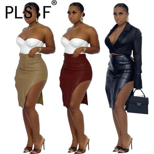 PLSIF High Waist Skirts For Women