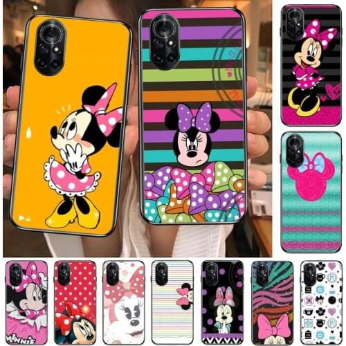 Disney Minnie Mouse Day Clear Phone Case For Huawei Honor 20 10 9 8A 7 5T X Pro Lite 5G Black Etui Coque Hoesjes Comic Fash de