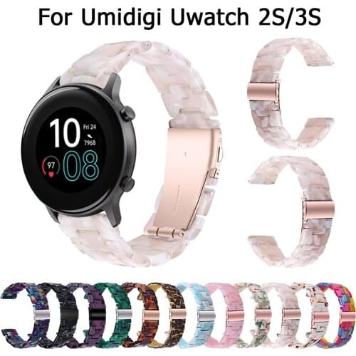 Resin Band For Umidigi Uwatch 3S/2S Replacement Strap Wristband For Umidigi Urun S/Uwatch 2 Bracelet Adjustable Belt Accessories