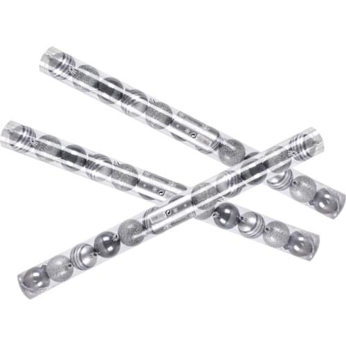 Christmas decoration silver gray 5CM Christmas balls barreled ball pendants Christmas tree window decoration