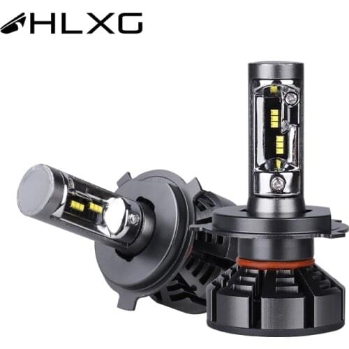 Hlxg LED H4 lamp Lampada Bulb Light 6500K 4300K 5000K 12000LM 72W h4 hi lo low high beam LED Auto headlight with ZES