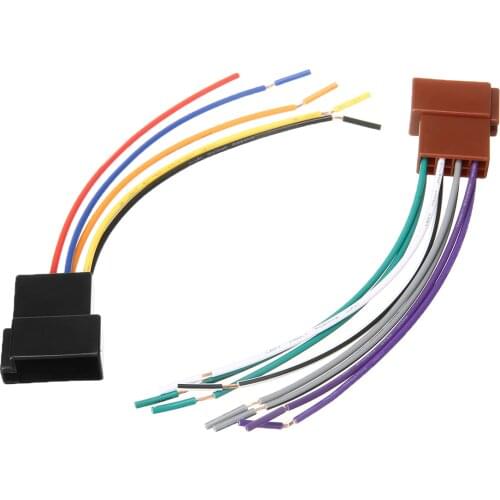 12V 16CM Universal Car Stereo Female ISO Radio Plug Adapter Wiring Cable Stereo Harness for Power/Illumination/Power Antenna