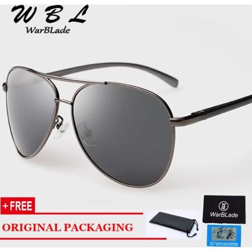 WarBLade Classic Mens Sunglasses Brand Designer Pilot Polarized Male High Quality Sun Glasses Eyeglasses For Men New