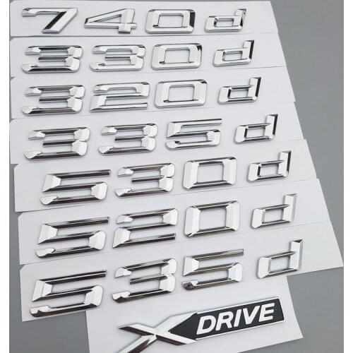 1PCS ABS Car Rear Badge Sticker for BMW M Performance 3 5 7 Sereis 316d 318d 320d 325d 328d 330d 335d 350d 520d 525d 528d 750d