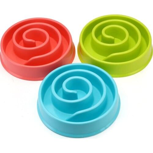 1Pcs Pet Dog Cat Interactive Slow Food Bowl Anti Slip Gulp Feeder Healthy Bloat Dish For Pet Feeding Tools