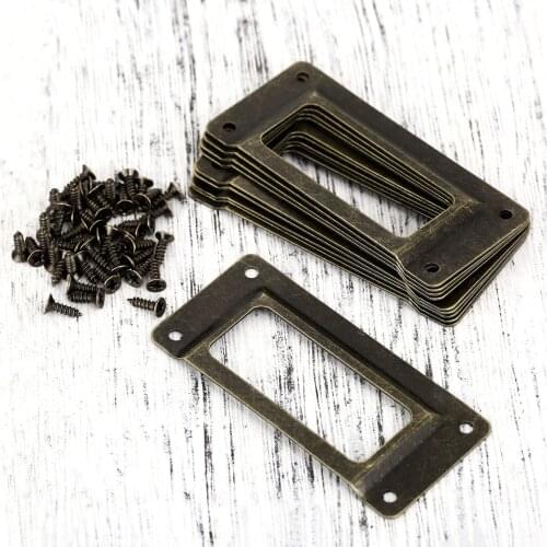 10pcs 62*39mm Metal Label Holder Filing Cabinet Label Holders Name Tag Card Holder Frames With Screws