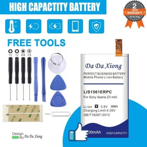 100% New 3900mAh LIS1561ERPC Li-ion Phone Battery for Sony Ericsson Xperia Z3 mini Compact M55W D5833 SO-02G phone