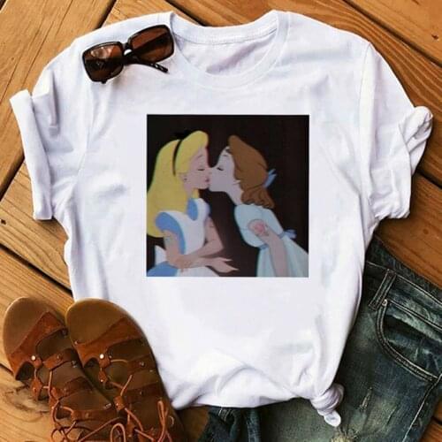 2020 New Women Harajuku Lesbian T Shirt Lgbt Love Wins T Shirt Ullzang Funny Cartoon T-shirt Female Spoof Personality Tee Top
