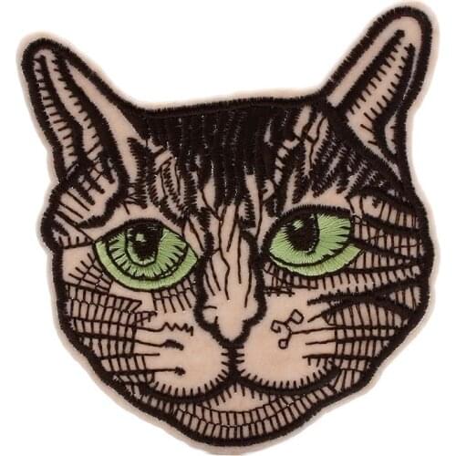 5pcs/lot Embroidered Cat Patch Iron On Animal Sticker for Jeans Coats Shirt DIY Clothes Fabric appliques Handmade Pants Badge