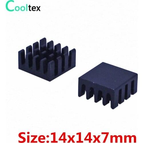 500pcs/lot) 14x14x7mm Aluminum heatsink Extruded heat sink radiator for Electronic IC chip RAM