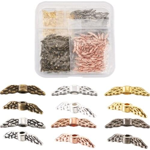 60pcs/box Tibetan Style Alloy Paw Print Bead European Large Hole Beads For DIY Bracelet Necklace jewelry making Mix Color