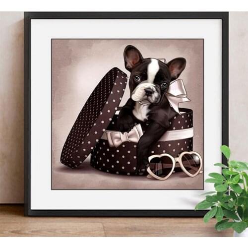 Diamond Painting Full Square Dog Diamond Embroidery Cross Stitch Animal Picture Of Rhinestones Paint With Diamonds Gift