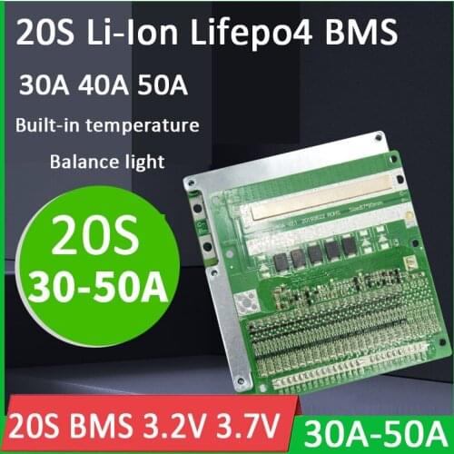 BMS 4S~ 20S Li-ion Lifepo4 72V 60V Lithium Battery Protection Board balance 30A 40A 50A 4S 8S 10S 13S 14S 16S 12V 24V 36V 48V