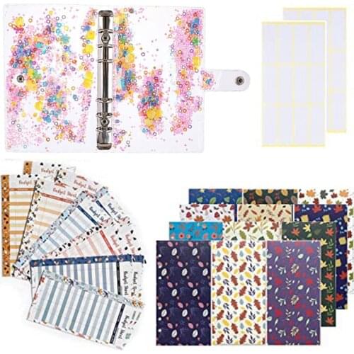 A6 Budget Binder Envelopes, 6 Ring Binder Pockets Colorful Envelopes for Cash System Which Can Easily Store Bills