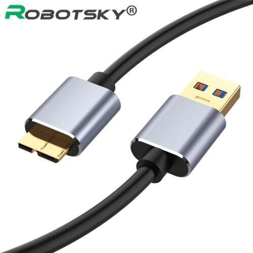 0.5M 1M 1.5M USB 3.0 Type A to Micro B Data Cable HDD Extension Cable Code For External Hard Drive Disk HDD Samsung S5 Note3