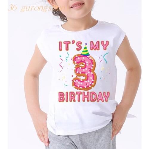 Its My Shirt Children T Shirts Number 1 2 3 4 5 6 9 Happy Birthday Gift Kids Letters Cute Tshirts Print Clothes Boys and Girls