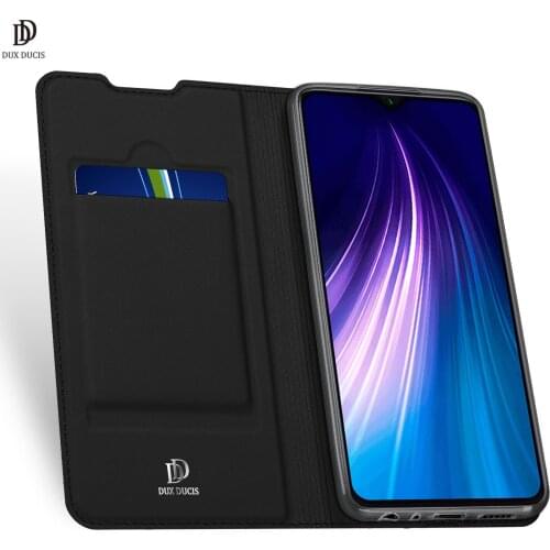 For Xiaomi Redmi Note 8T DUX DUCIS Skin Pro Series Flip Cover Luxury Leather Wallet Case Full Good Protection Steady Stand