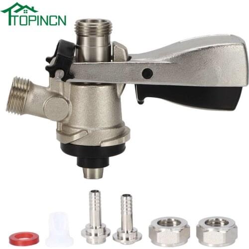 G5/8 S Type Brewing Draft Beer Keg Taps Beer Keg Coupler Dispenser for Home Bars Restaurants Homebrew Beer Brewing Tool