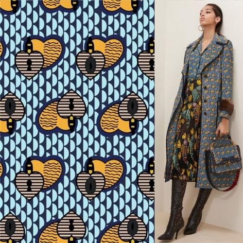 Cotton fabric for sewing custom heart-shaped case printing thin high-end girls dress DIY clothing patchwork by the yard