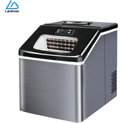 Commercial Small Ice Maker Mini Household Milk Tea Shop Dormitory 25kg Fully Automatic Cube Ice Cube Making Machine